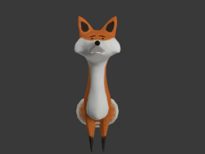 cartoon fox 3D Model