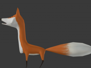 cartoon fox Modello 3D