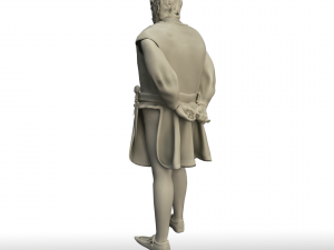 medieval man figure with knife and sack 3D-Modell