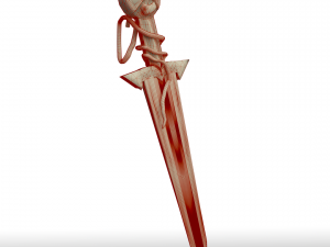 medieval man figure with knife and sack 3D-Modell