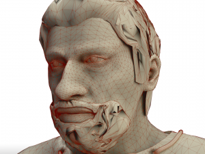 medieval man figure with knife and sack 3D-Modell