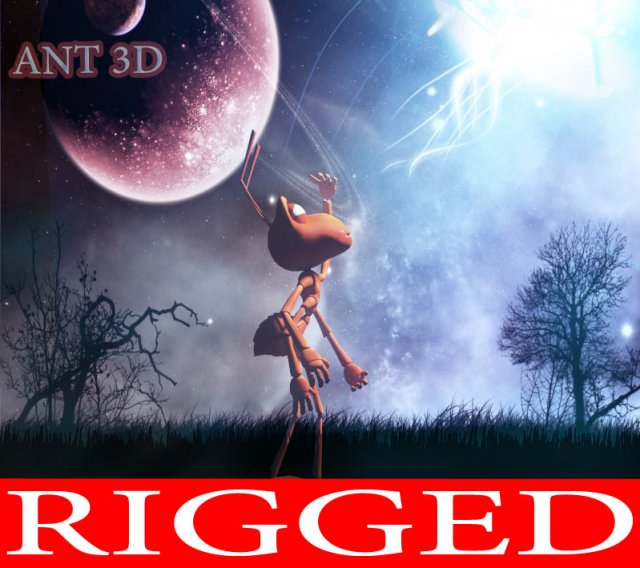 ant caractre 3D Model .c4d .max .obj .3ds .fbx .stl .blend 