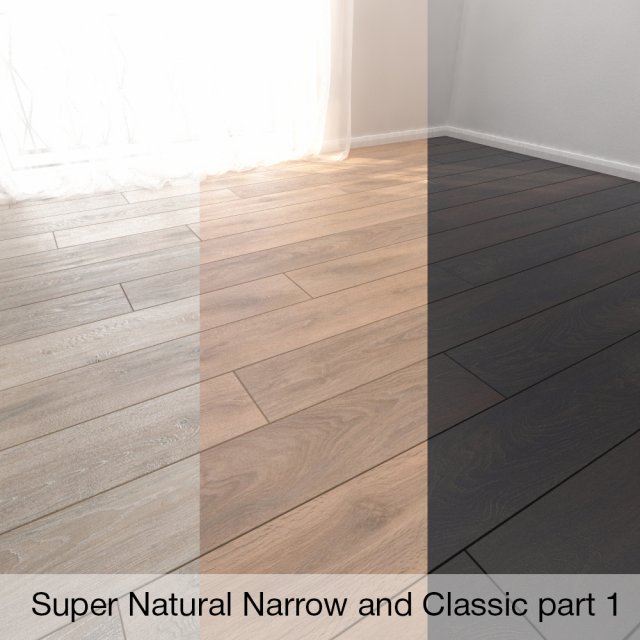 parquet floor super natural narrow and classic par 3D Model .c4d .max .obj .3ds .fbx .stl .blend