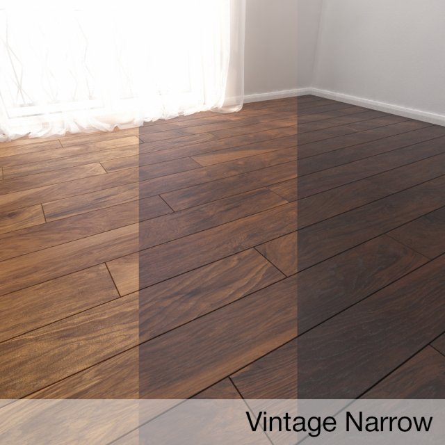 parquet floor vintage narrow 3D Модель .c4d .max .obj .3ds .fbx .stl .blend 