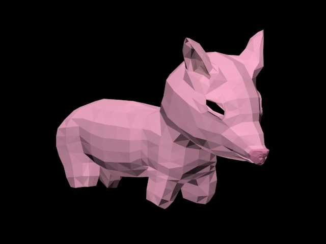 pig low poly 3D Model .c4d .max .obj .3ds .fbx .stl .blend 