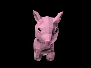 pig low poly Modèle 3D