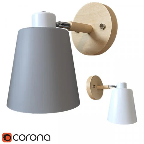 Wooden Wall Lights Cetant 3D Model .c4d .max .obj .3ds .fbx .stl .blend