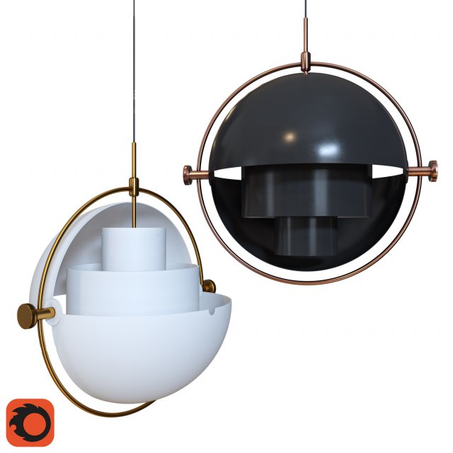 Lampa VARIA SM2356S WHITE 3D Model .c4d .max .obj .3ds .fbx .stl .blend 