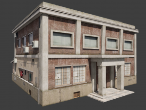 Building industrial City Work Street Low-poly 3D 모델
