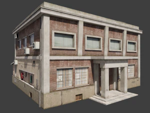 Constru&ccedil;&atilde;o industrial, cidade, trabalho, rua, low-poly Modelo 3D