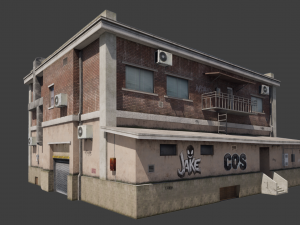 Building industrial City Work Street Low-poly 3D 모델