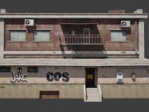 Building industrial City Work Street Low-poly 3D 모델