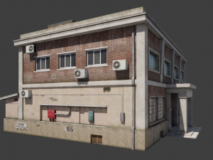 Building industrial City Work Street Low-poly 3D 모델