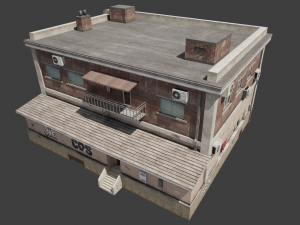 Building industrial City Work Street Low-poly 3D 모델