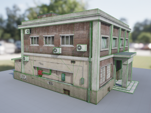 Building industrial City Work Street Low-poly 3D 모델