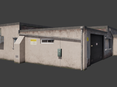 Building shop City Village Work Street Low-poly 3D Model