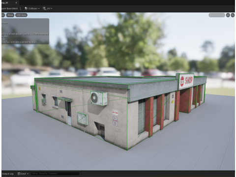 Building shop City Village Work Street Low-poly 3D Model