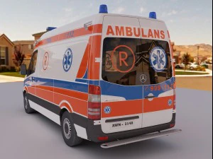 машина скорой помощи 3D Модель