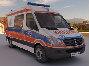 ambulance car Modello 3D