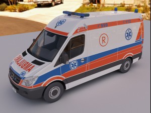 ambulance car Modello 3D