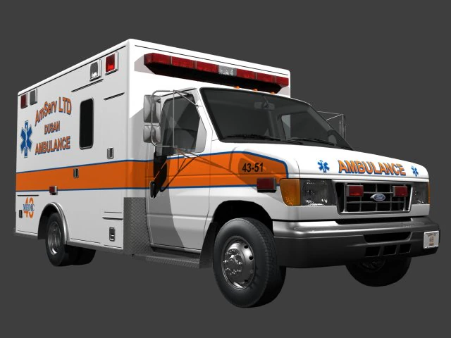 ambulance 3D Model .c4d .max .obj .3ds .fbx .stl .blend