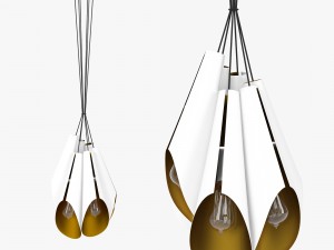 lampa zwis yrandol calyx white-gold luminex Modelo 3D
