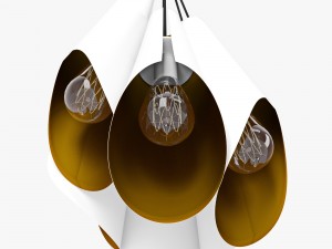 lampa zwis yrandol calyx white-gold luminex 3D Model