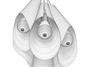lampa zwis yrandol calyx white-gold luminex 3D Model