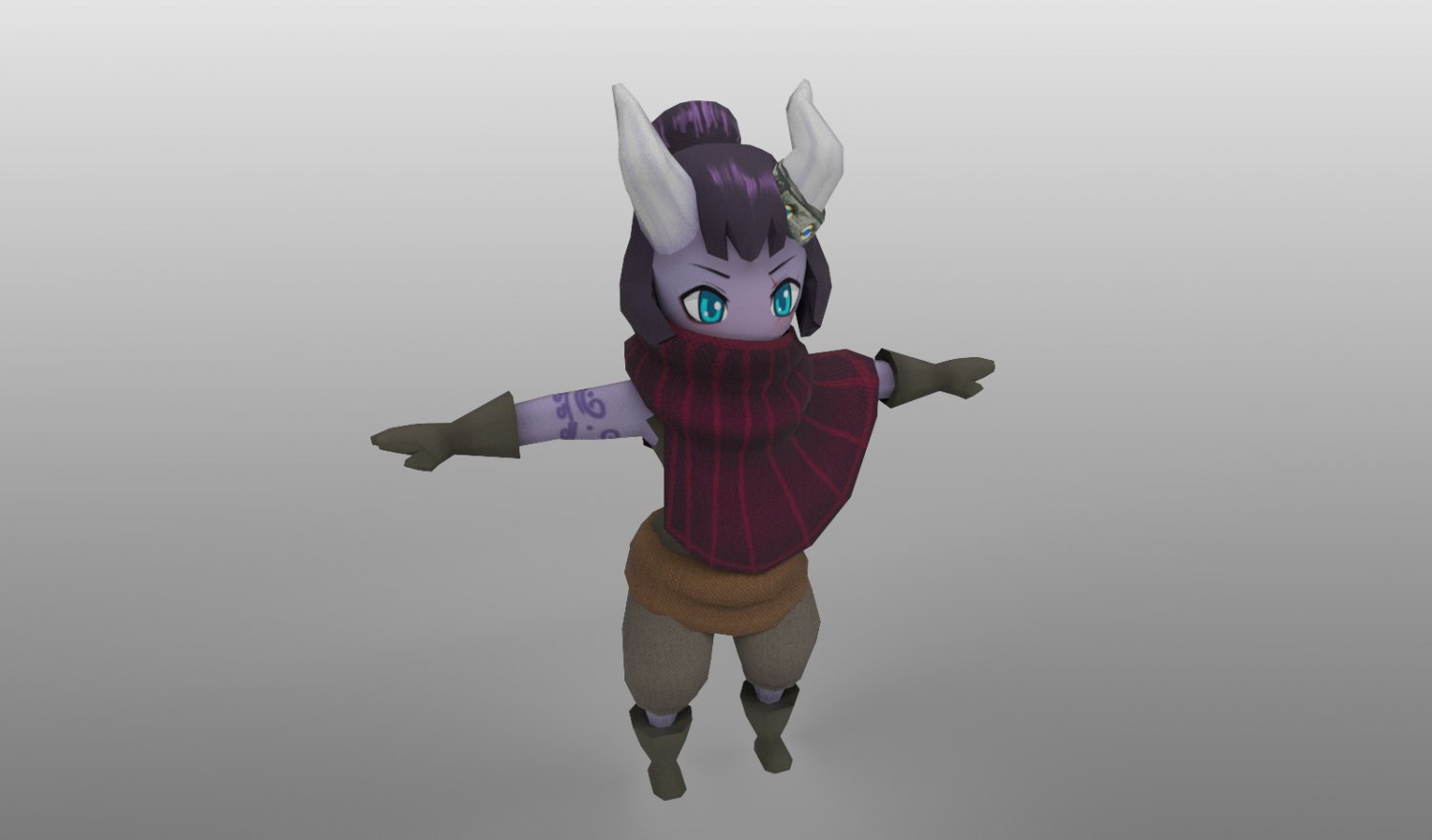 Demon Girl Rigged With Animation Controls 3d Model In Monster