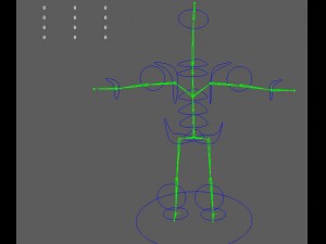 demon girl rigged with animation controls Model 3D