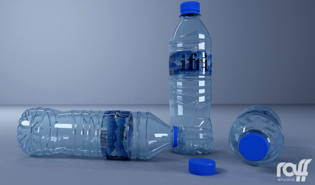 water bottle 3D Model .c4d .max .obj .3ds .fbx .stl .blend 