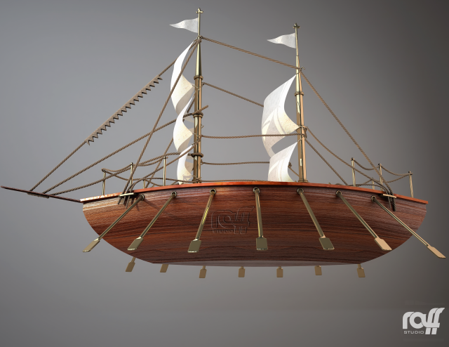 wooden boat Modello 3D .c4d .max .obj .3ds .fbx .stl .blend