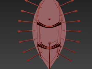 wooden boat Modello 3D
