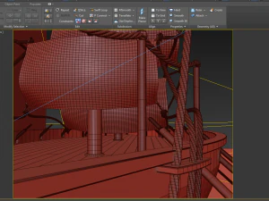 wooden boat 3D Model