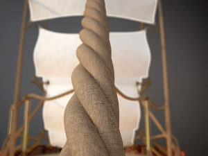 wooden boat Modello 3D