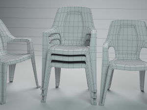 plastic chair Modèle 3D