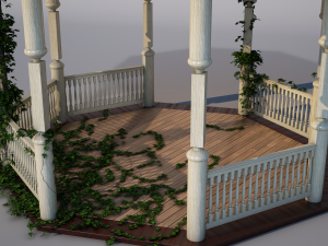wodden pergola 3D Model