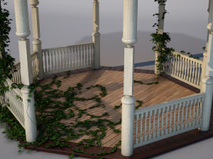 wodden pergola 3D Model