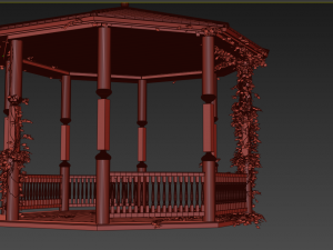 wodden pergola 3D Model