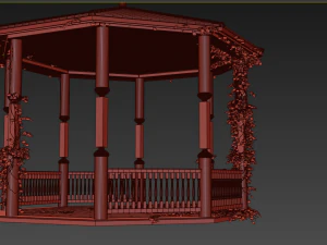 wodden pergola 3D Model