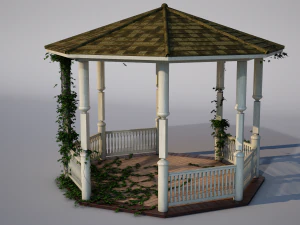 pérgola de madera Modelo 3D