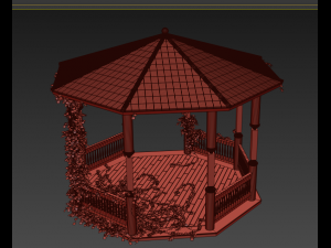 wodden pergola 3D Model