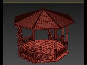 wodden pergola 3D Model