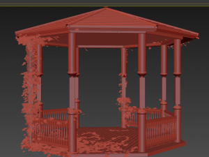 wodden pergola 3D Model