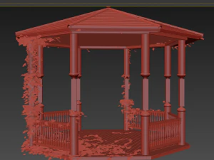 wodden pergola 3D Model