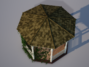 wodden pergola 3D Model