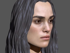 Keira knightley head 3D मॉडल