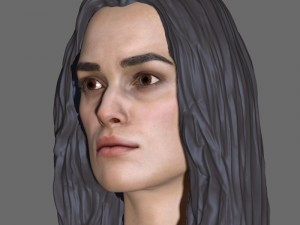 Keira knightley head 3D मॉडल