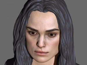 Keira knightley head 3D मॉडल
