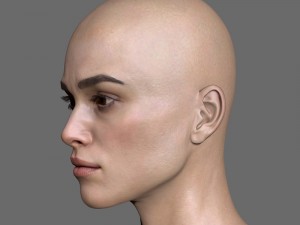 Keira knightley head 3D मॉडल